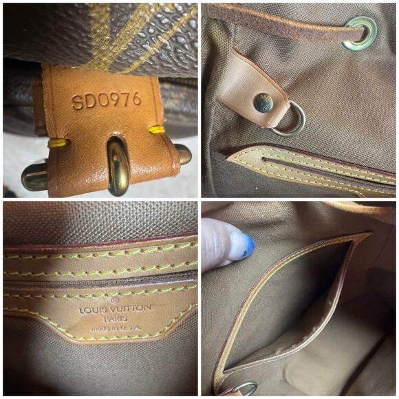 Louis Vuitton Monogram Montsouris GM Leather Drawstring Backpack Academic - Picture 9 of 16